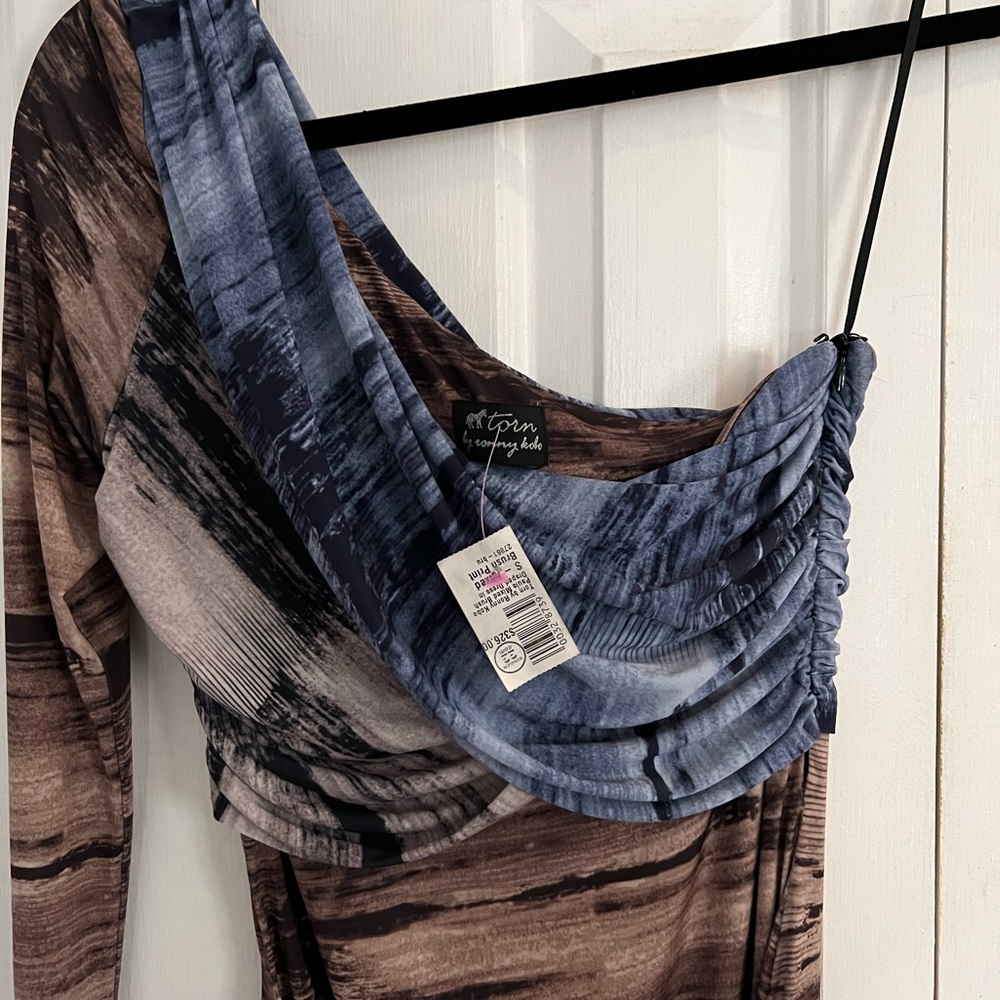 Torn by Ronny Kobo one shoulder dress